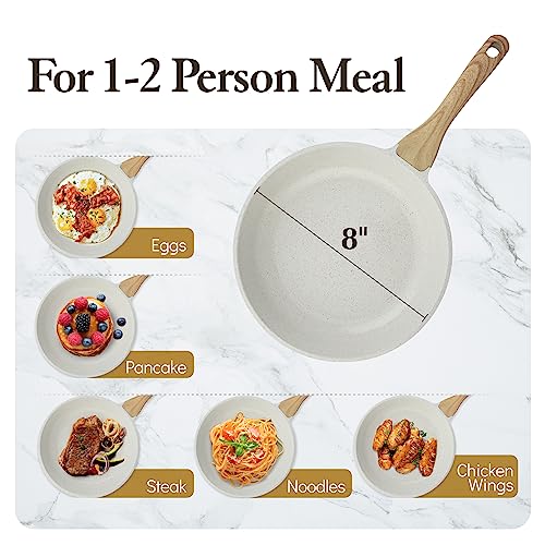 SENSARTE Nonstick Frying Pan Skillet, Swiss Granite Coating, PFOA Free, 9.5 Inch B61144