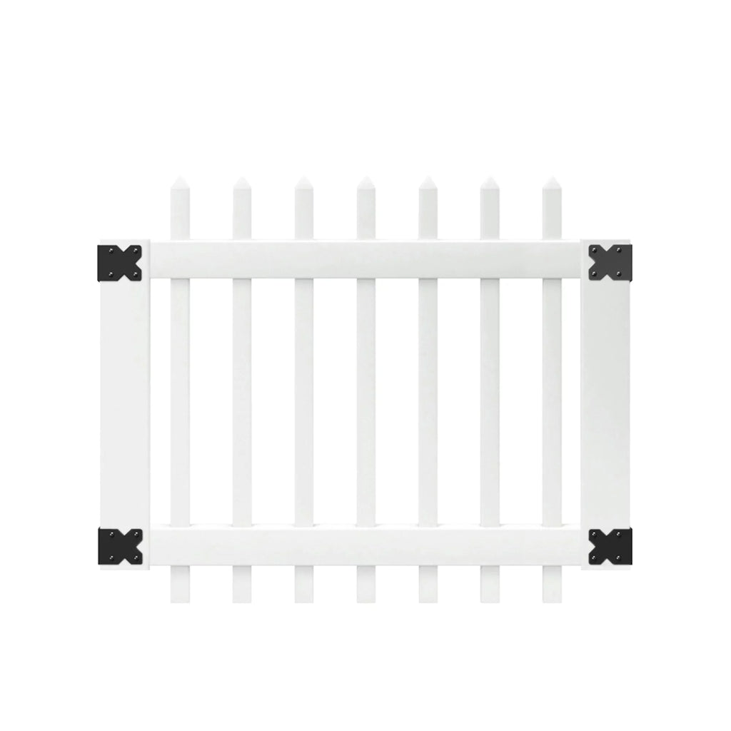 Outdoor Essentials Chelsea 3 ft. x 42 in. White Vinyl Picket Fence Gate