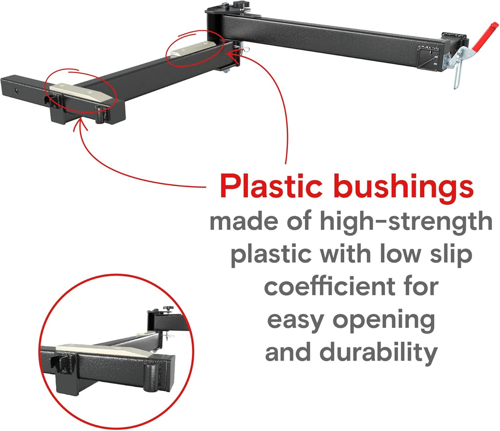 Bike Rack Adapter for 2" Hitch Receiver Pivoting Arm k7m