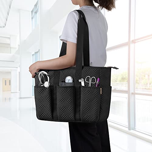 Fasrom Nurse Tote Bag for Work, Black F409