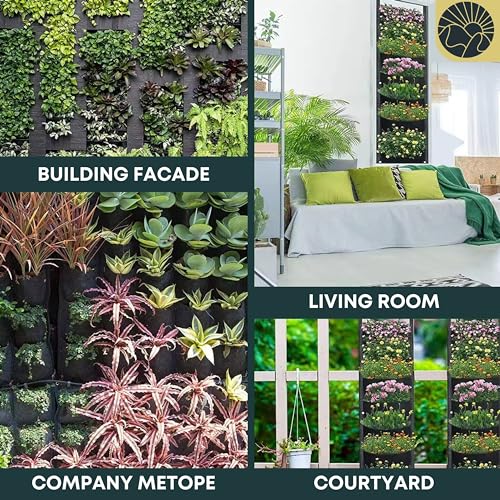 Vertical Wall Planter for Outdoor Plants 64 Pockets a7