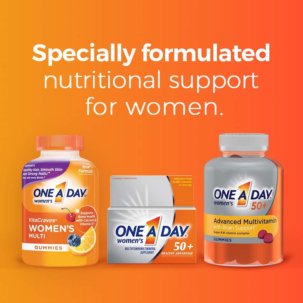 Women's 50+ Multivitamin Gummies for Brain and Immunity Support 110 Count a7