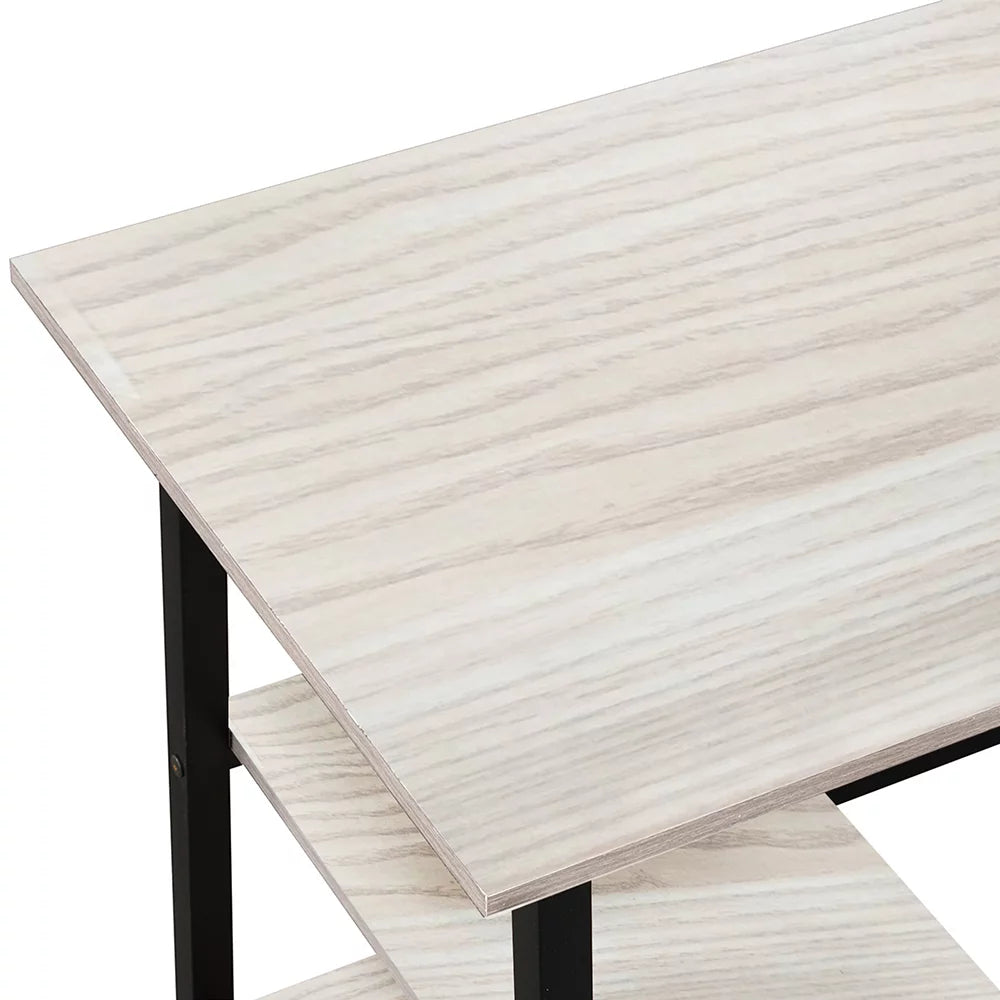 paproos White Work Study Table with Storage Drawer K118