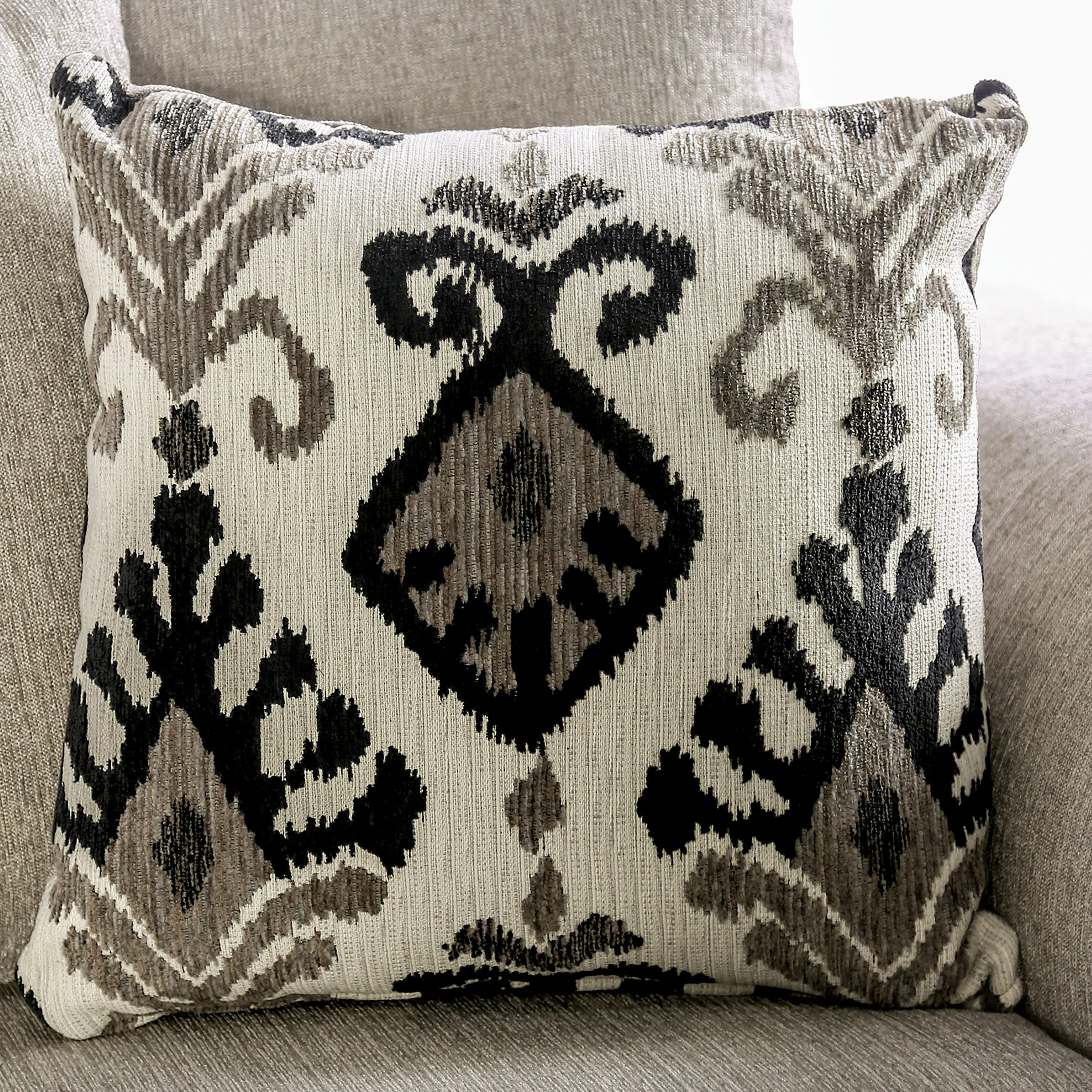 Furniture of America Deltin Transitional Light Taupe Fabric Sofa P736
