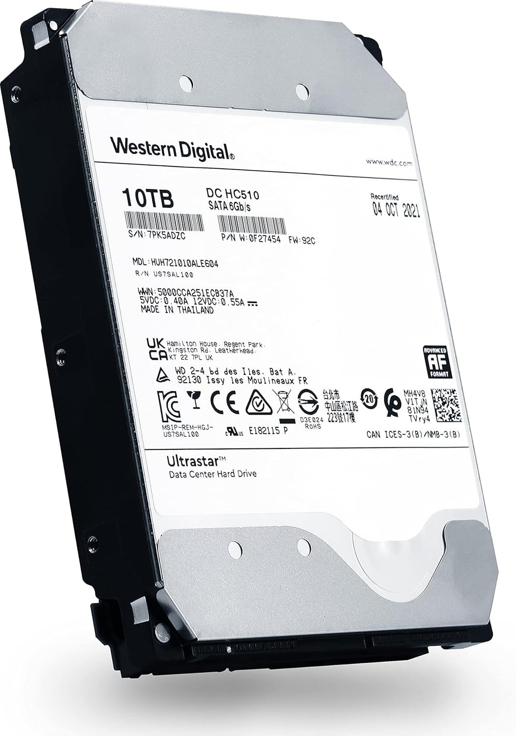 10TB 7200RPM SATA Enterprise Hard Drive 3.5in Renewed q7