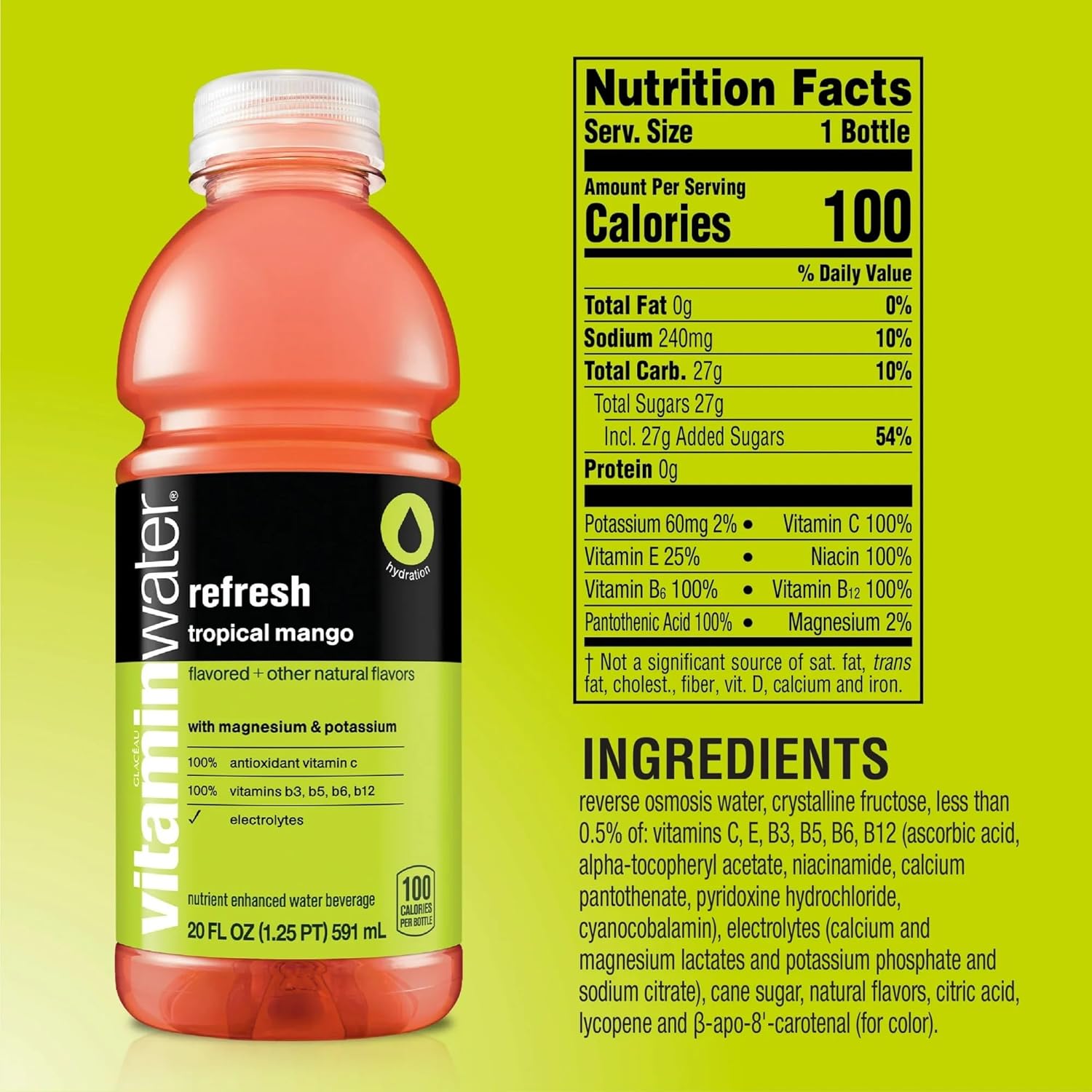 Flavored Water Variety Pack 20 Fl Oz Bottles Nutrient Enhanced w/ Vitamins Electrolytes q7
