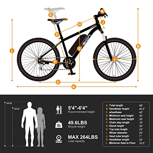 Electric Bike for Adults 500W Motor 40Mile Range 7-Speed k9