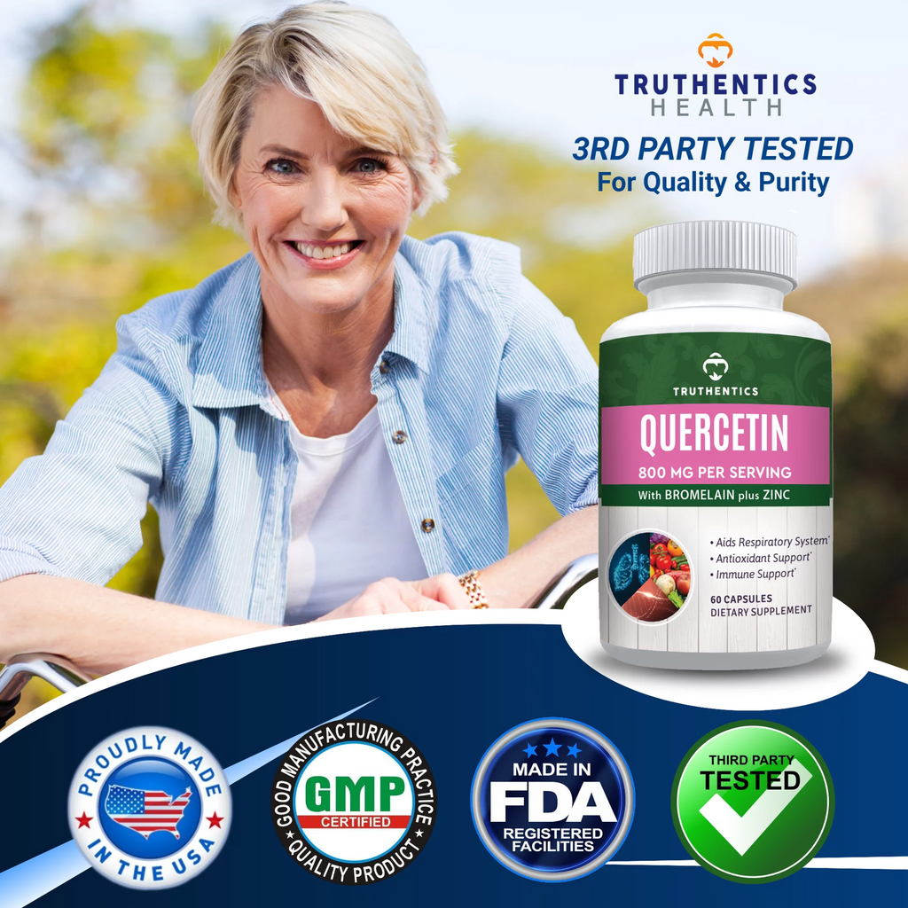 Truthentics Quercetin with Bromelain Zinc Supplement (2-Pack), 120 Capsules X224159