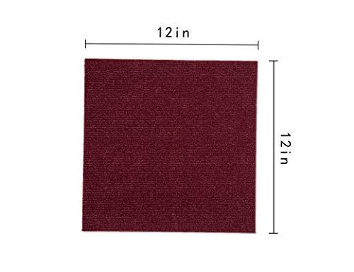 Self Adhesive Carpet Floor Tiles 12" x 12" 48 Pcs Brown I534