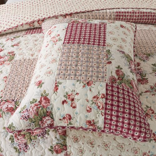 SLPR Walk in The Cotswolds Patchwork Cotton Quilt Set Queen with 2 Shams X251