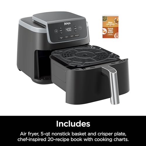 Air Fryer 4-in-1 5 QT Nonstick Basket Grey k7p
