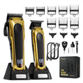 Professional Hair Clippers for Men - High Torque Brushless Motor & Detachable Blade - Cordless Hair Trimmer Set for Barbers with Charging Base - Premium Hair Clipper Kit - Silver