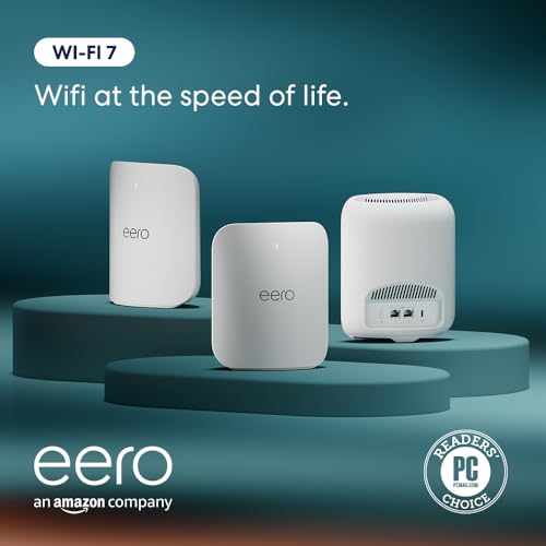 Tri-band mesh Wi-Fi 7 router 3-pack, 6000 sq ft coverage k7