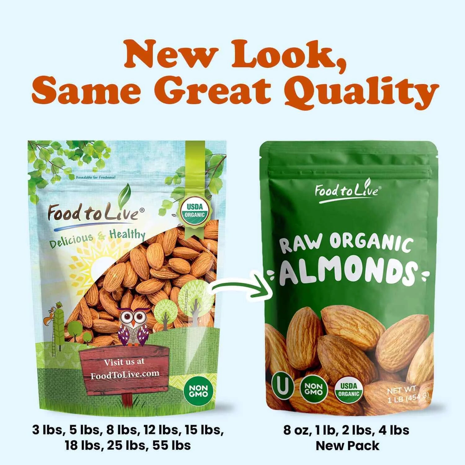 Organic Italian Raw Almonds, 3 Pounds by Food to Live X334536