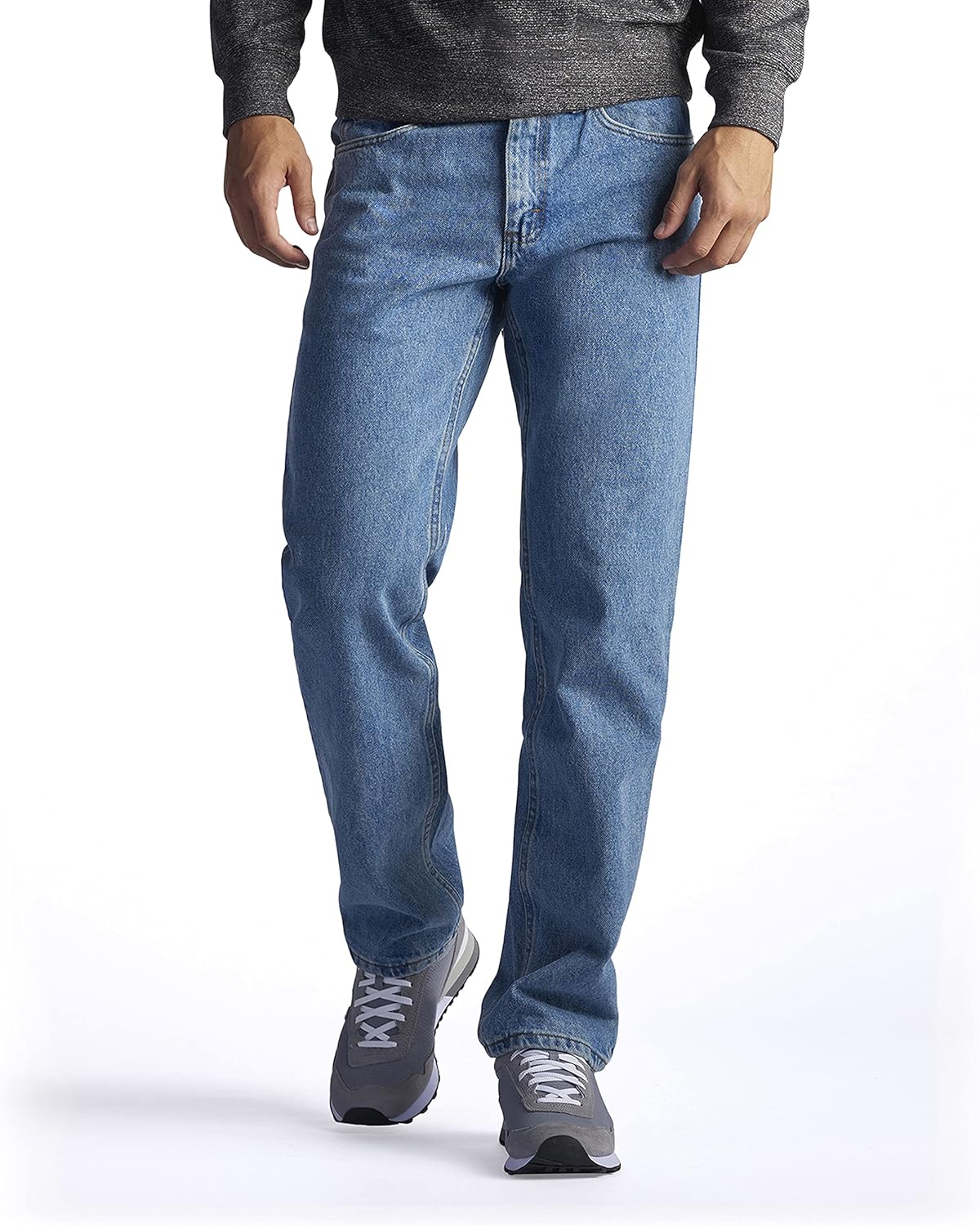 Lee Men's Regular Fit Straight Leg Jean, Light Stone, 36W x 29L