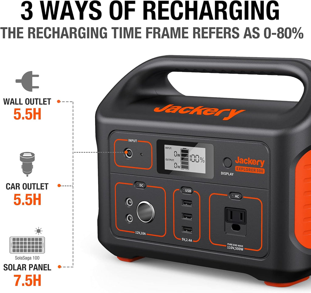 Portable Power Station 518Wh Solar Generator m7