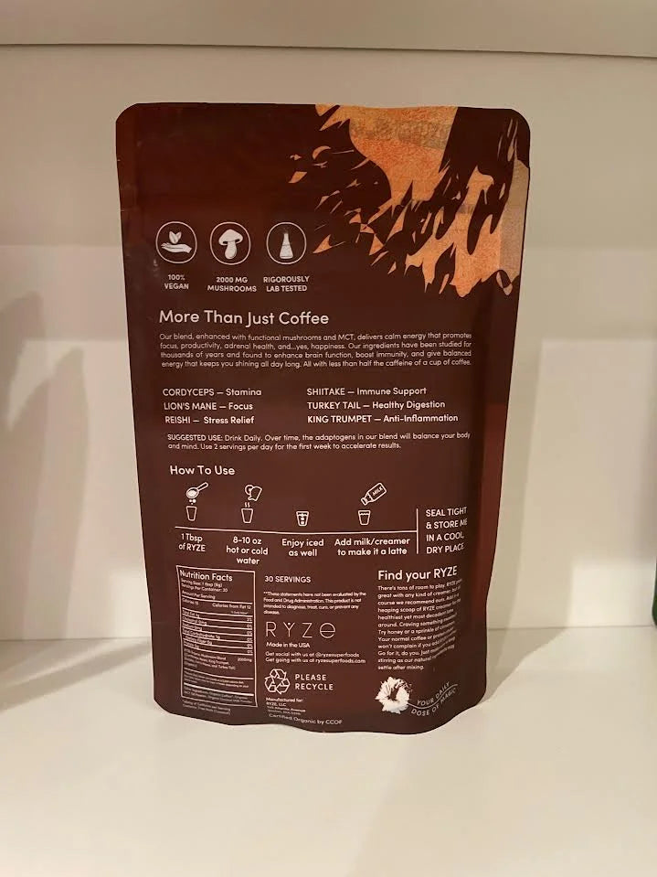 Ryze Mushroom Coffee Organic 30 Servings Y5636