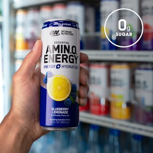 Sparkling Hydration Drink with Electrolytes & Caffeine, Sugar Free, Strawberry, 12 Pack a7