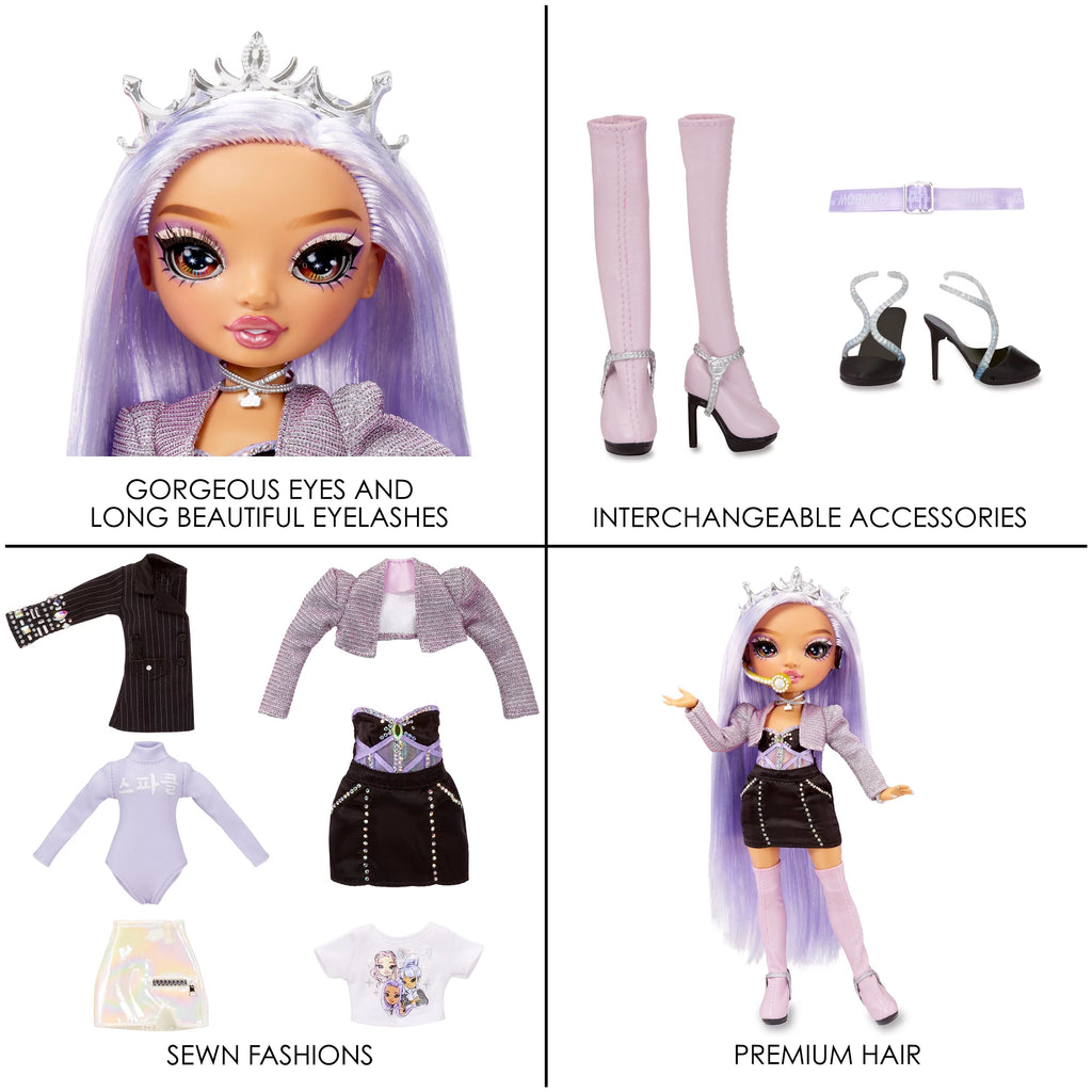 K Pop Fashion Doll with 2 Outfits and Microphone Set a7