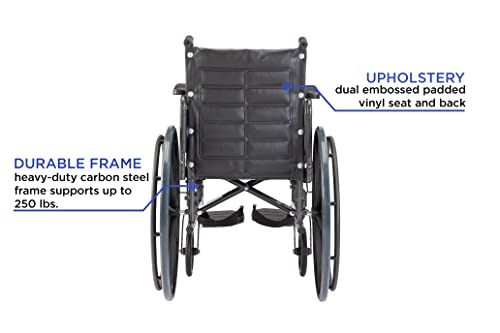 Wheelchair for Adults Folding 18 Inch Seat with Legrests k7m