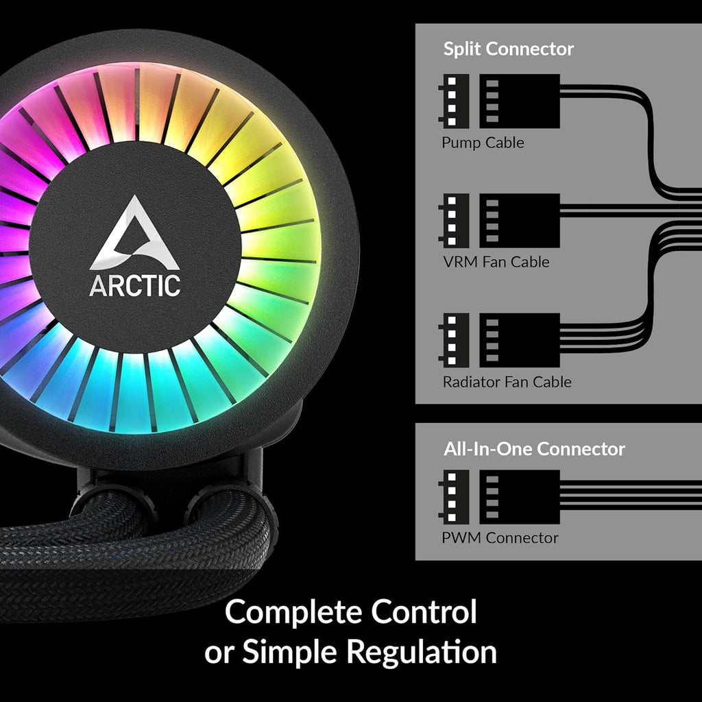 ARCTIC Liquid Freezer III 280 A-RGB CPU AIO Water Cooler, Black D526