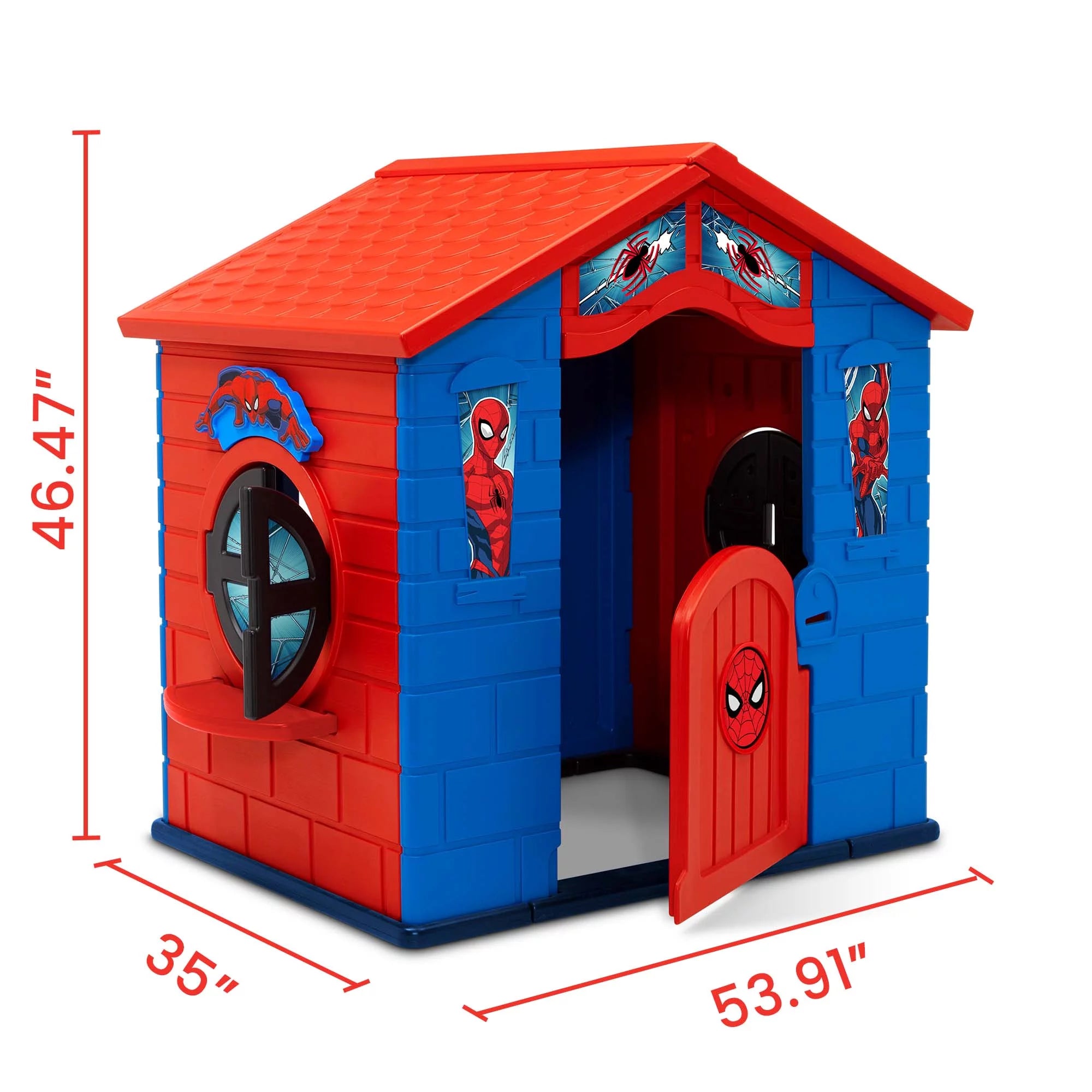Marvel Spider-Man Plastic Playhouse by Delta Children, Blue/Red U8904