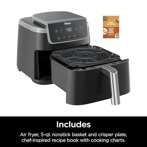 Air Fryer 4-in-1 5 QT Nonstick Basket Grey k7p