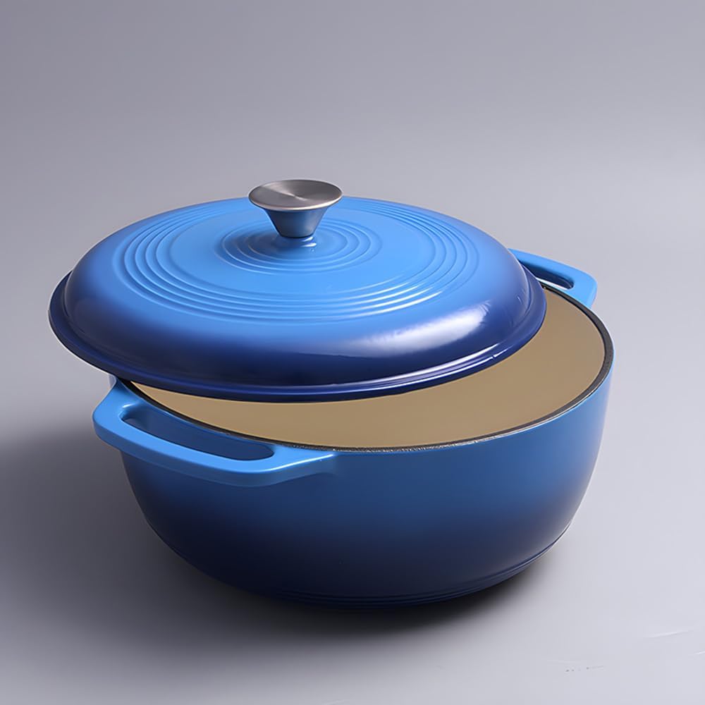 7.5 Quart Enamel Cast-Iron Round Dutch Oven with Lid M366275