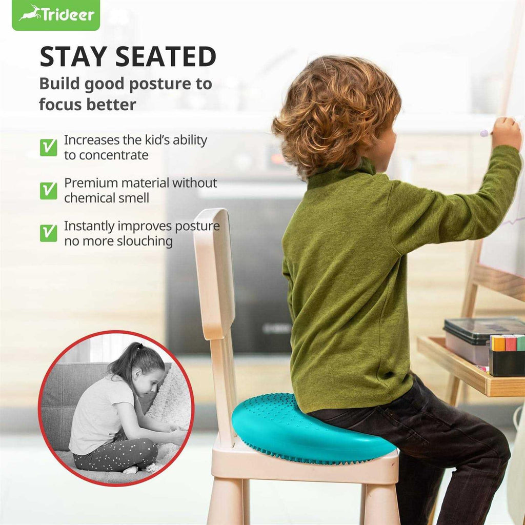 Inflated Wobble Cushion Wiggle Seat for Sensory Kids k7q