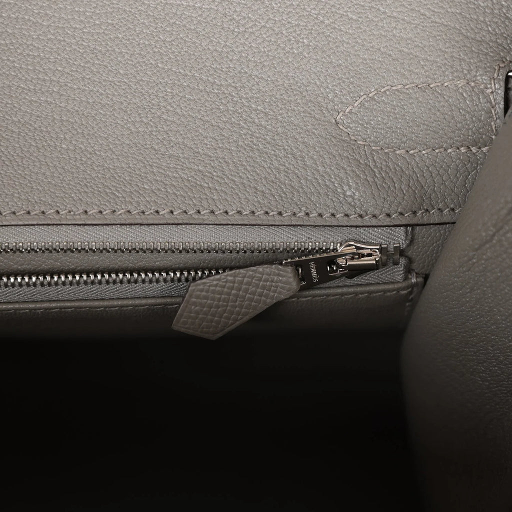 Birkin Sellier 30 Gris Meyer Epsom Palladium Hardware k7