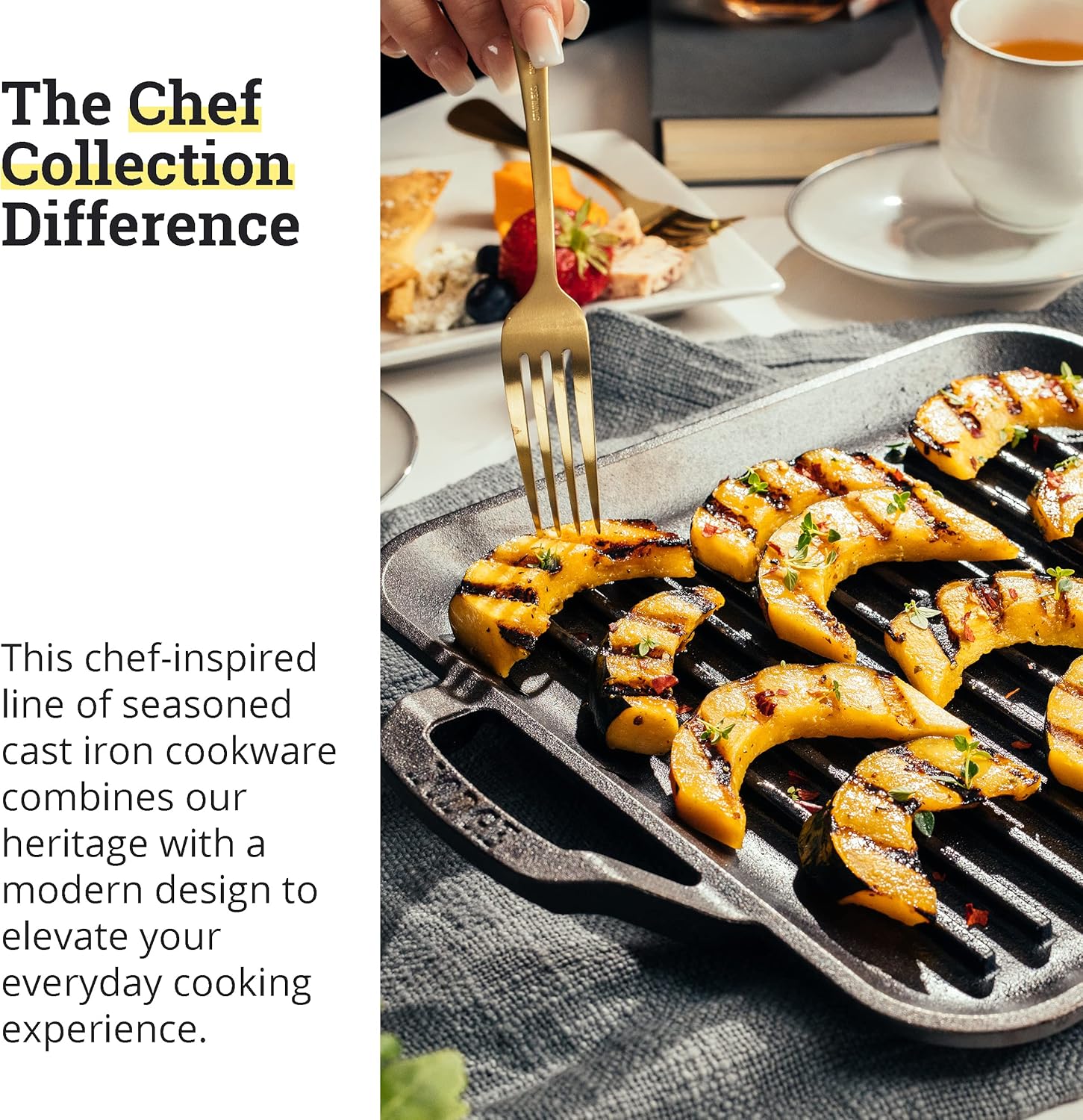 Lodge Cast Iron Square Grill Pan, Pre-Seasoned 11 in V7919