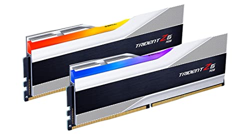 G.SKILL Trident Z5 RGB DDR5 RAM 64GB (2x32GB) 6000MT/s CL30 Desktop Memory UDIMM - Matte White L13596