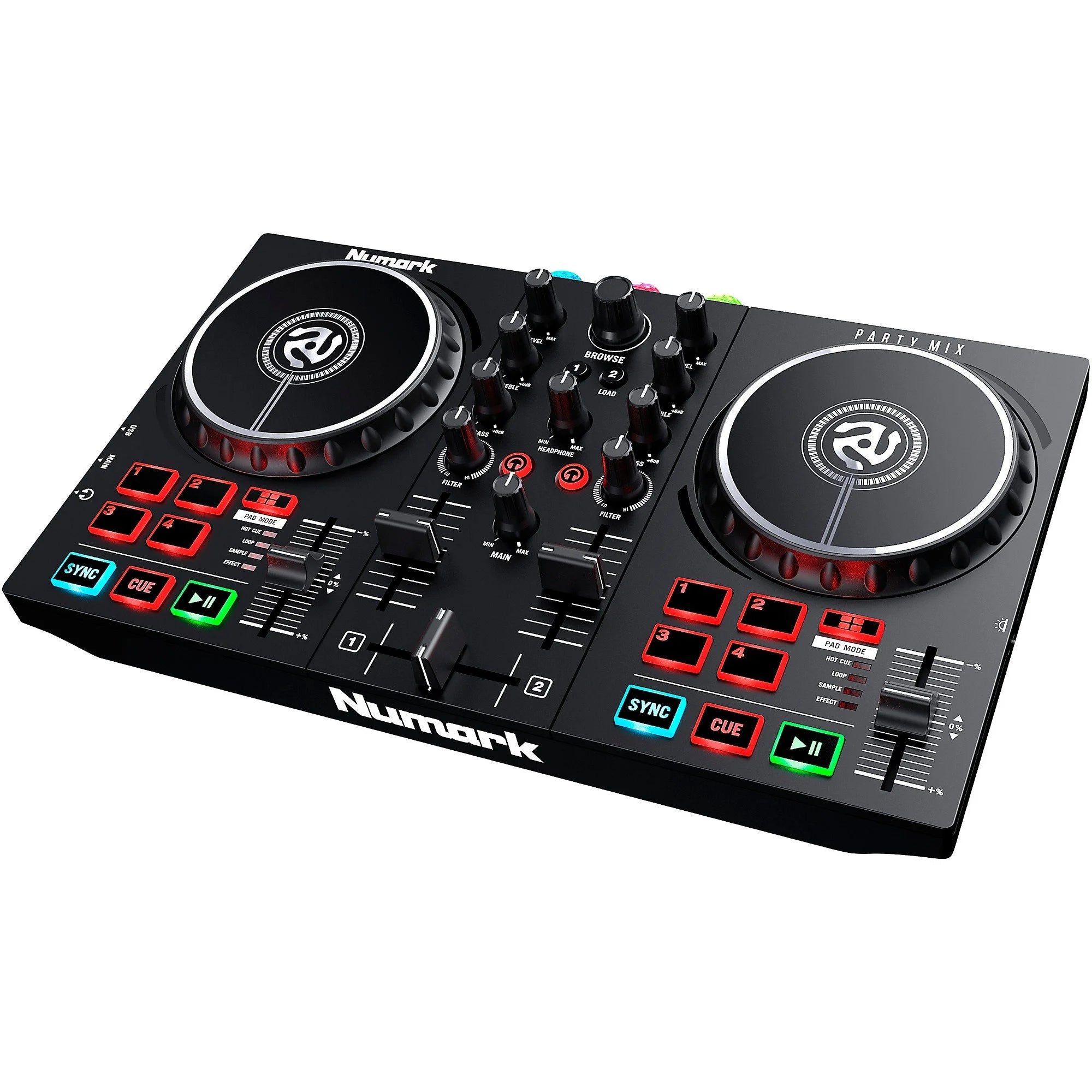 DJ Controller Set with Built-In Lights and Mixer k7