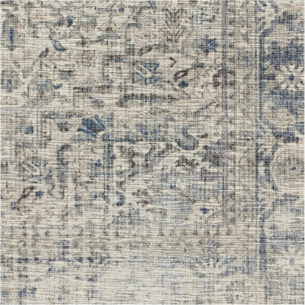 RUGGABLE Kamran Washable Area Rug 8x10 Blue Quartz C746