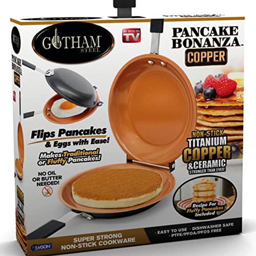 GOTHAM STEEL 6 Qt Nonstick Copper Deep Square Casserole Pan & Stock Pot 4 Piece Set G541