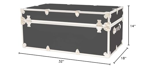 Rhino Trunk & Case Large Armor College Trunk - Secure Dorm Storage Chest, 32"x18"x14" (Wine) D733016