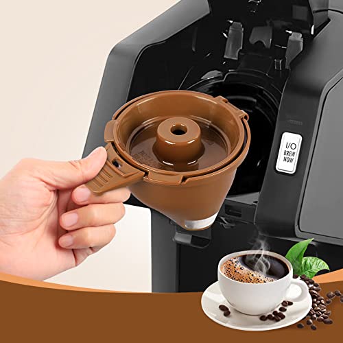 KEEPOW Reusable Coffee Filter for Hamilton Beach FlexBrew, 2 Pack, Brown P774