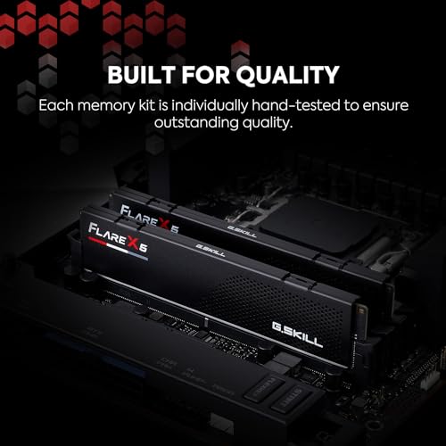 G.SKILL Flare X5 DDR5 RAM 32GB (2x16GB) 6000MT/s CL36 Desktop Memory UDIMM Matte Black P83984