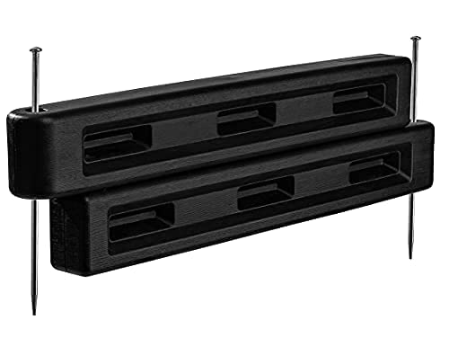 Playground Edging Border 12in Plastic Interlocking Black 52in L x 4in W x 12in H a7