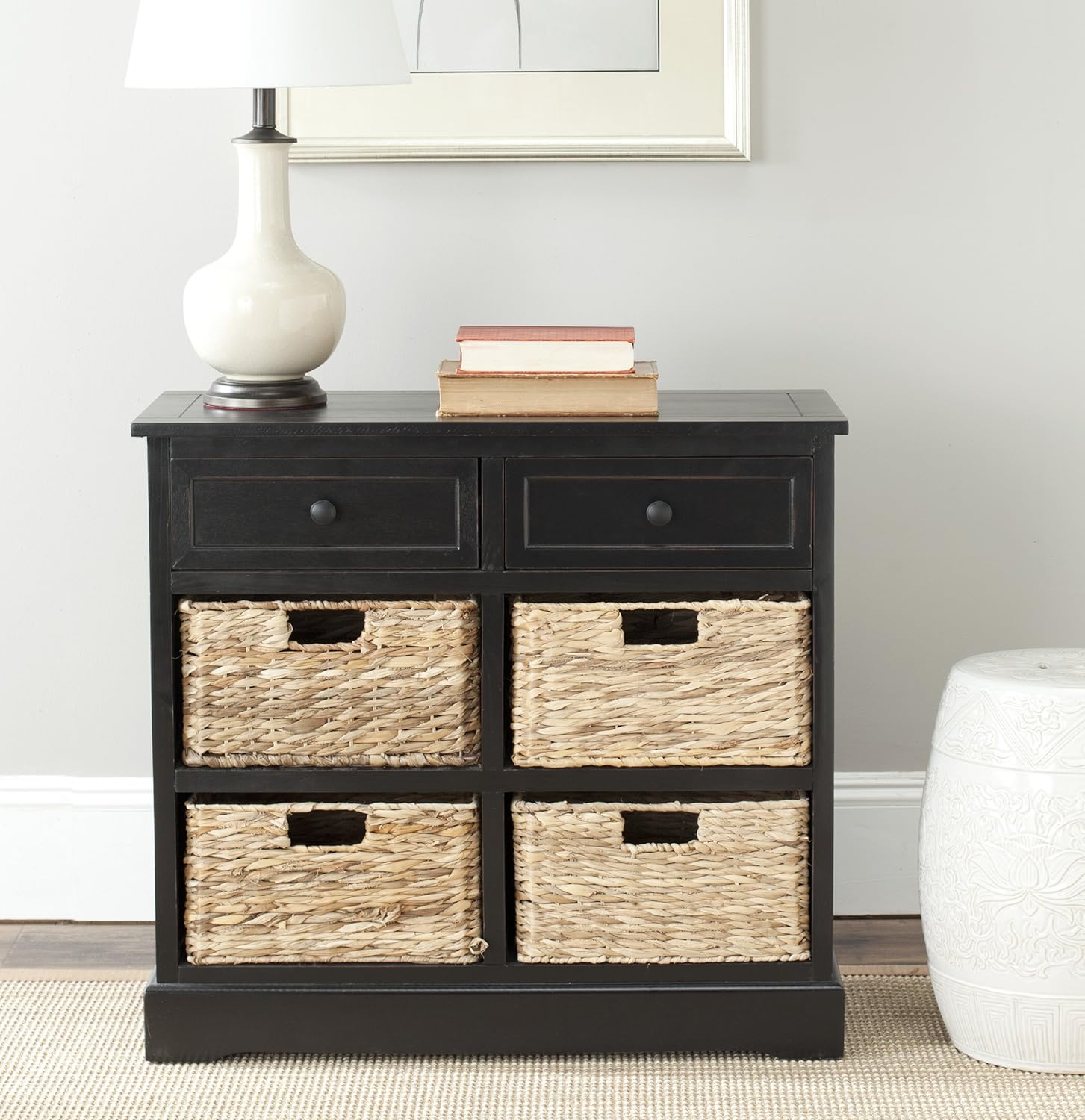 Wicker Basket Storage Unit a7