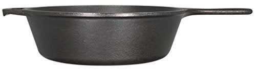 Lodge 5 Quart Pre-Seasoned Cast Iron Deep Skillet with Handles E5288