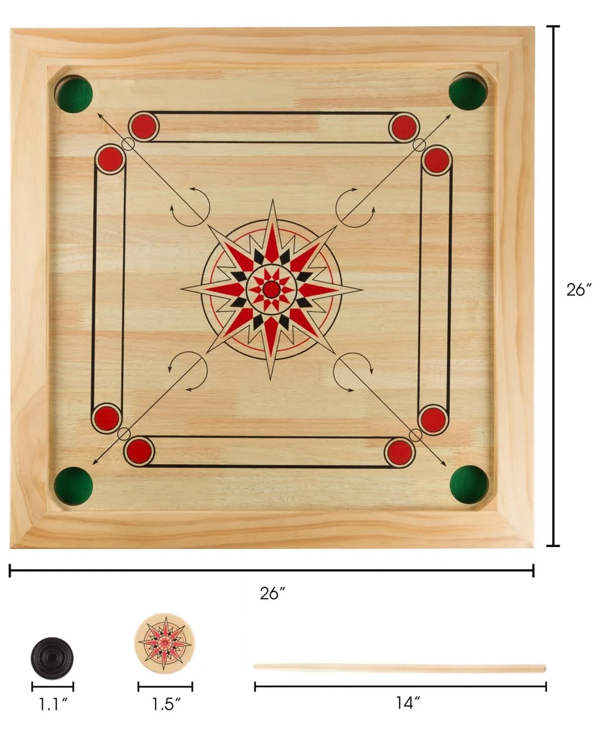 Carrom Board Game Classic Strike and Pocket Table k7