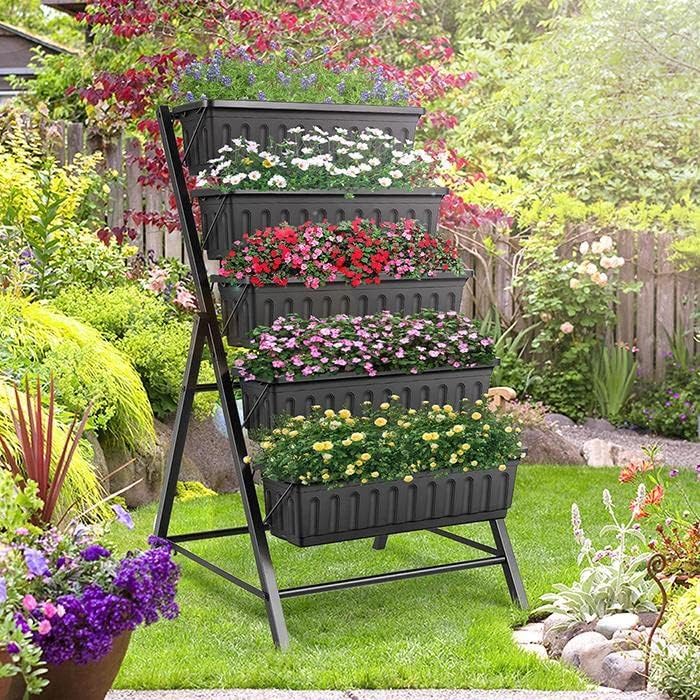 Vertical Raised Garden Bed 5 Tier Planter Box with Drainage System a7
