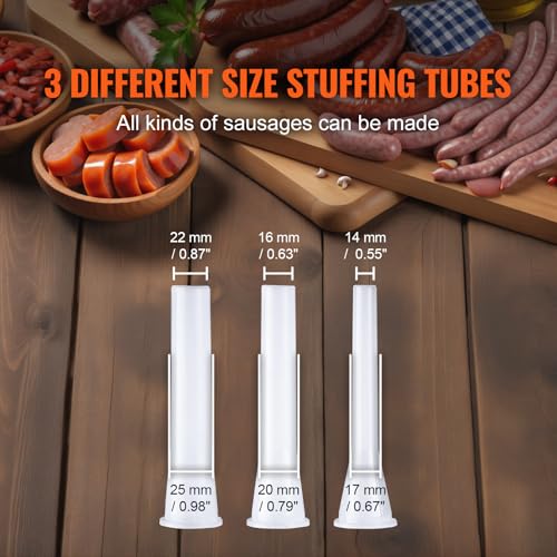 VEVOR Manual Sausage Stuffer, 7L Vertical Meat Machine, 304 Stainless Steel E790955