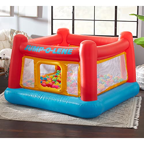 Intex Inflatable Jump-O-Lene Playhouse Trampoline Bounce Castle for Kids Ages 3-6 E97914