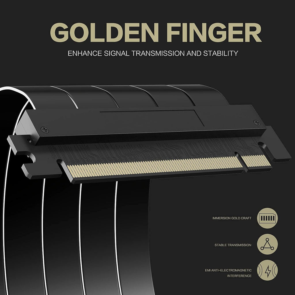 PCIE 4.0 16x Shielded Riser Cable for GPU Extension 20CM-90 k7