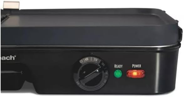 Hamilton Beach 3-in-1 Grill/Griddle 25380, Dual-Zone Temperature Control, Black N23446