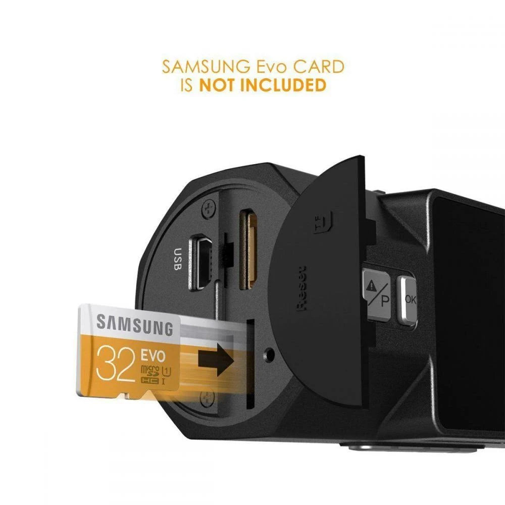 Dash Cam 1080p FHD Front and Back Wide Angle k7p