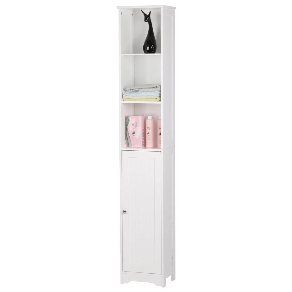 VINGLI 67" Tall Narrow Bathroom Storage Cabinet White T475