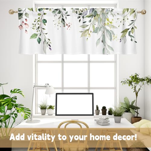Quesera Crochet Valance for Windows Rod Pocket Sheer Lace Curtain with Tassels 1 Panel 59x18 Inches A510